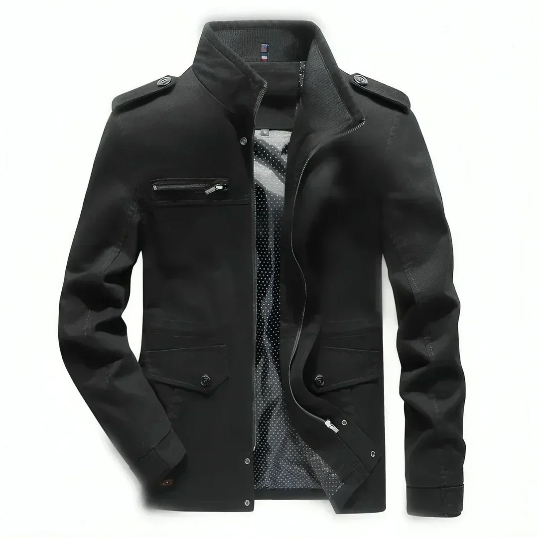 Ken - Herrenjacke mit Stehkragen im Militärstil
