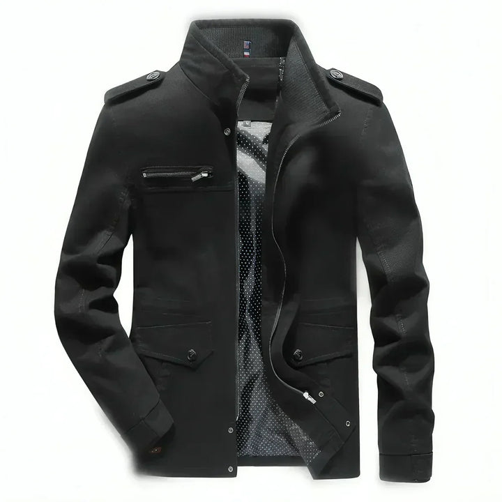 Ken - Herrenjacke mit Stehkragen im Militärstil