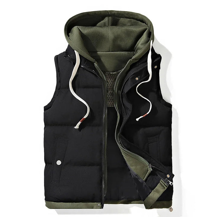 Soft Shell Kapuzen-Puffer-Weste