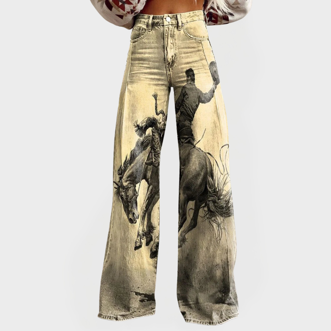 Bequeme Jeans mit weitem Bein und entspanntem Sitz
