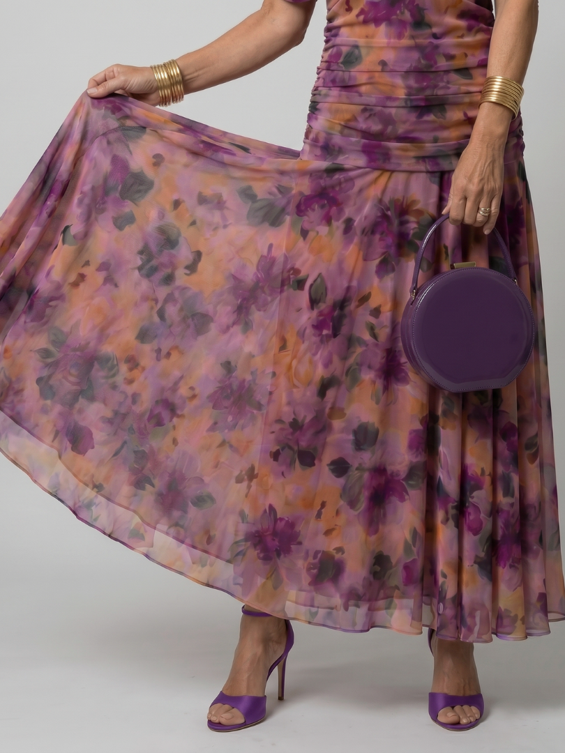 Calen | Schulterfreies fließendes Midikleid