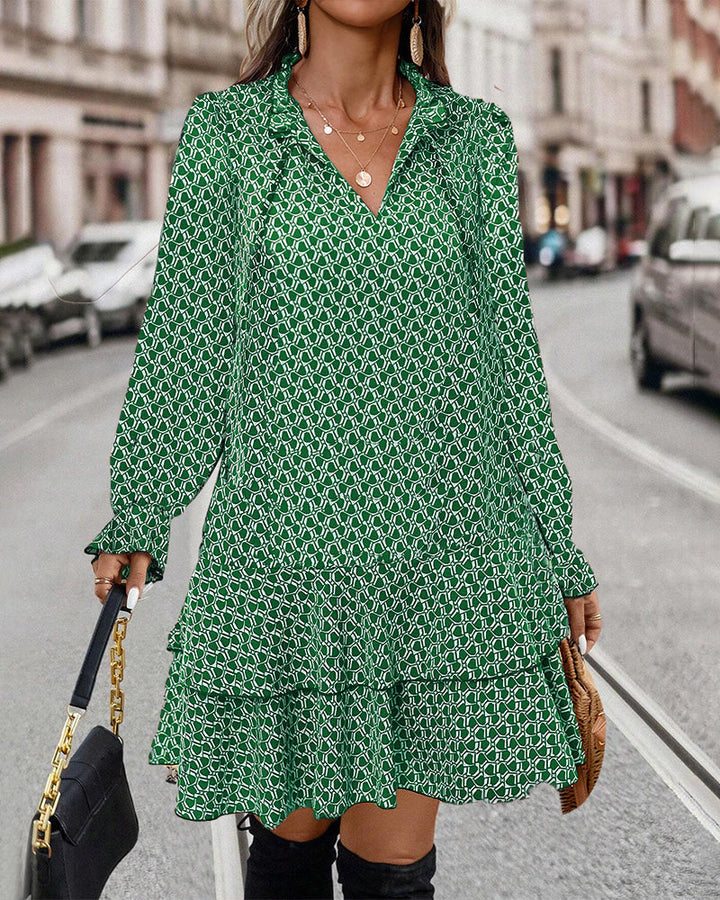 Lavinia™ – bedrucktes Langarmkleid