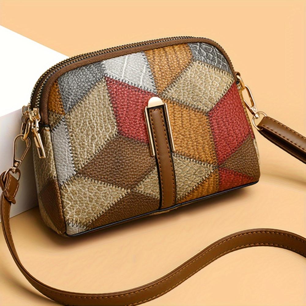 Luna | Mini-Umhängetasche im Patchwork-Design