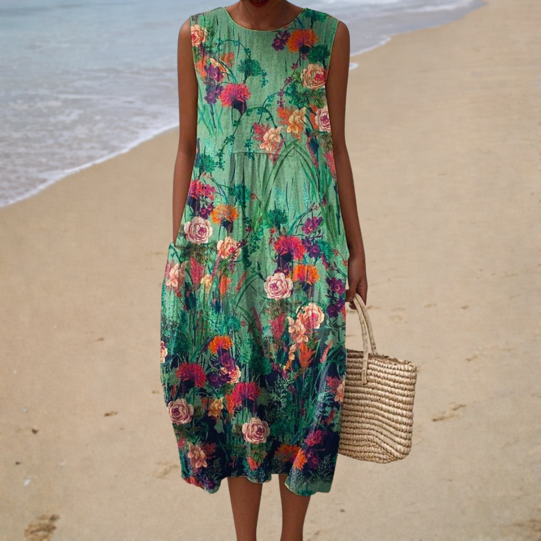 Florence | Midi Kleid mit Blumenmuster