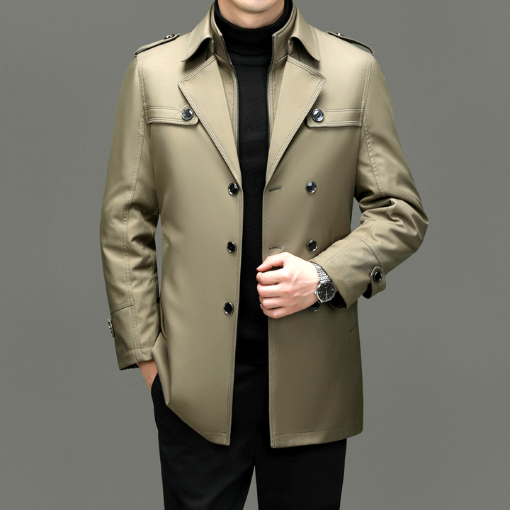 Rupert | Midlanger Herren-Trenchcoat mit Abnehmbarer Fütterung