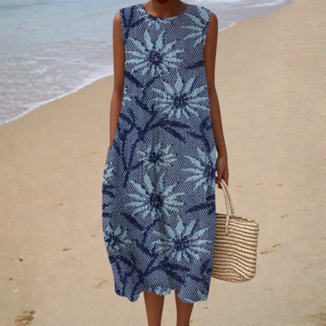 Brigitte | Elegantes Midikleid mit Blumenmuster