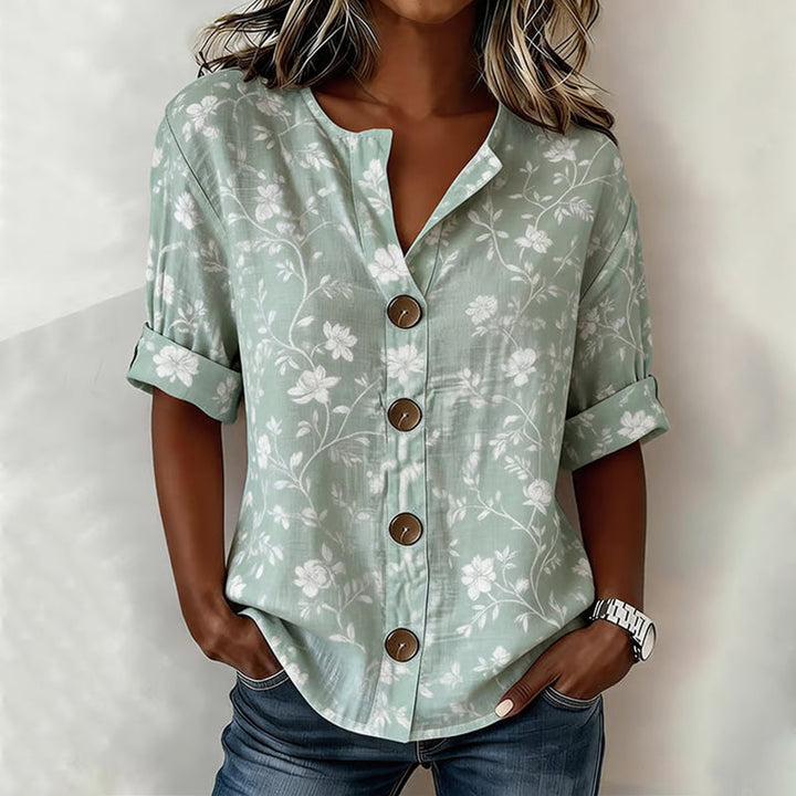 Viane | Sommerbluse mit Blumenmuster