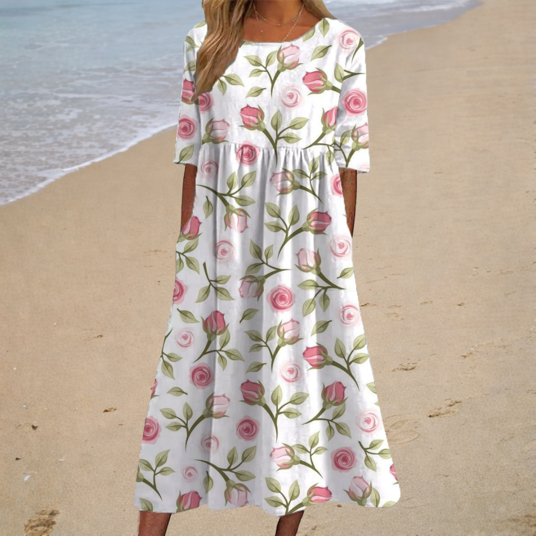Aurélie | Romantisches Midi-Kleid
