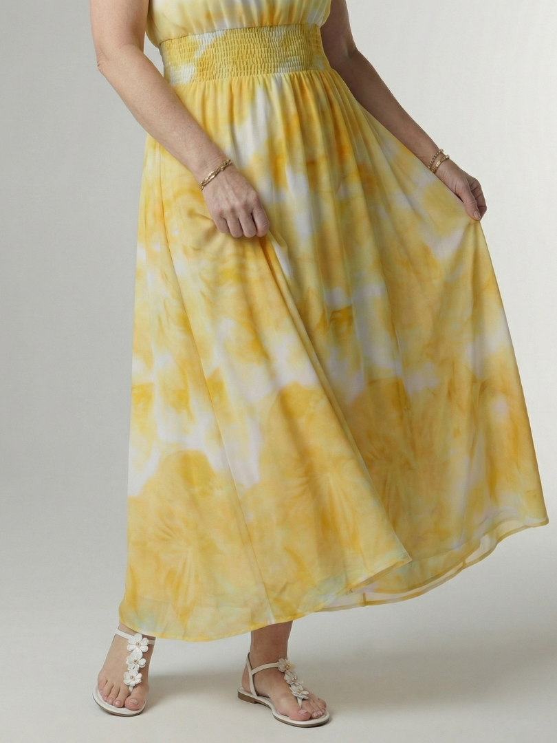 Sylin | Gerafftes Midikleid mit Halfter