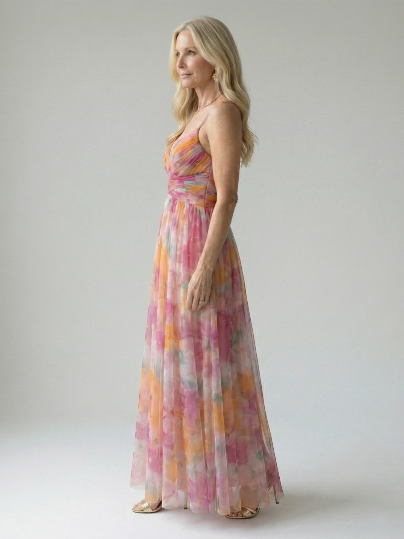 Isel | Weiches Wickel-Maxikleid