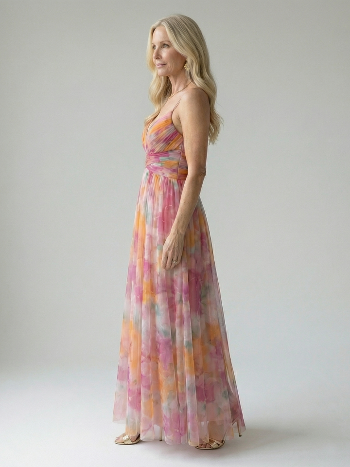 Isel | Weiches Wickel-Maxikleid