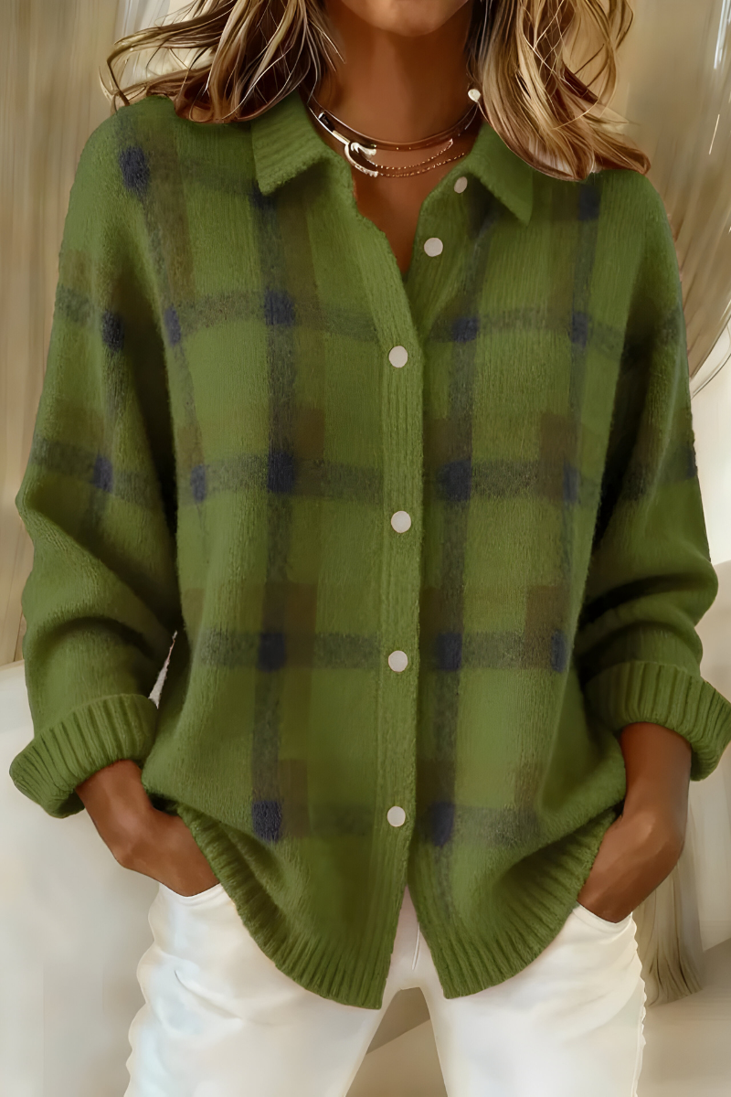 Tesa™ | Kariert Gestrickter Cardigan – Retro &amp; Bequem