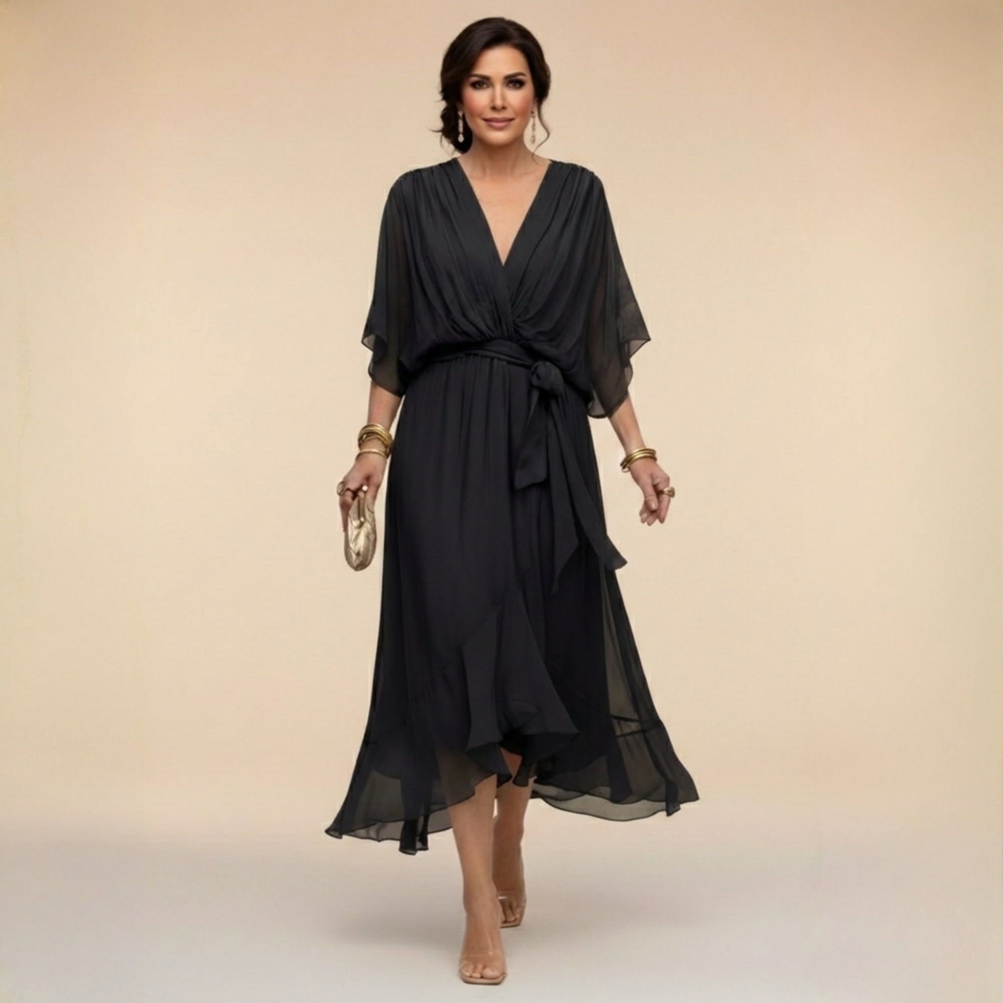 Monica | Kleid mit V-Ausschnitt