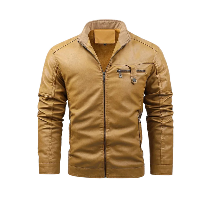 Loris® | Retro-Lederjacke mit Fleece-Futter