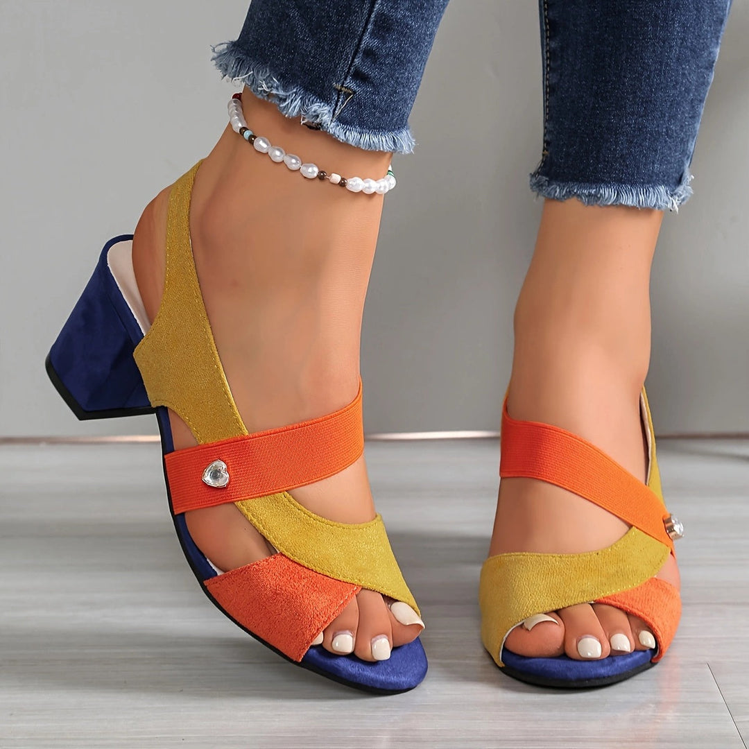 Elara | Kreuzriemen Komfort Heels
