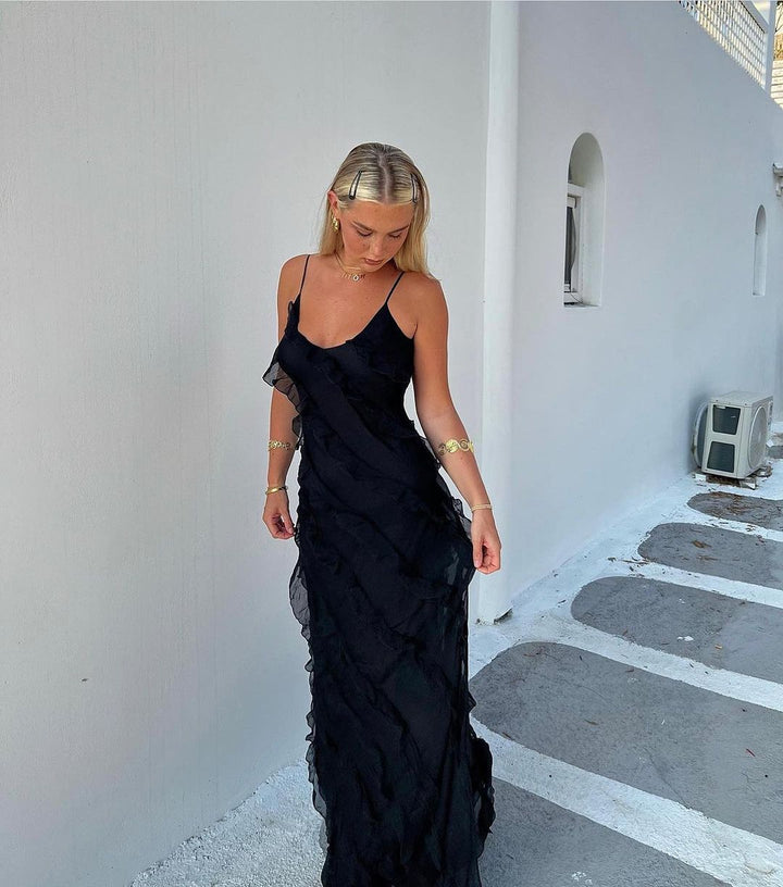 Eila™ | Maxikleid mit Rüschen