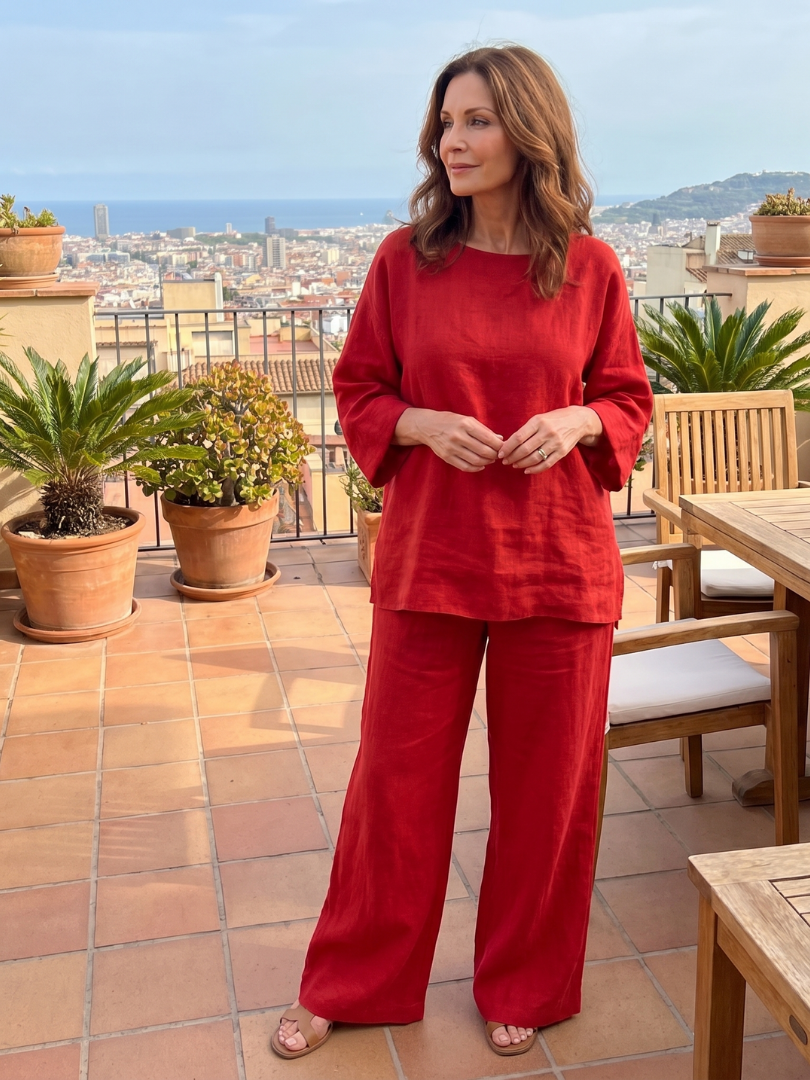 Prue | Set aus übergroßer Tunika und Hose mit weitem Bein