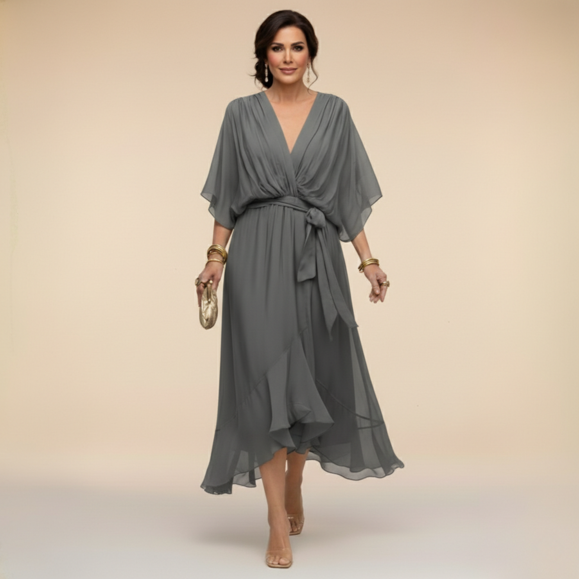 Monica | Kleid mit V-Ausschnitt