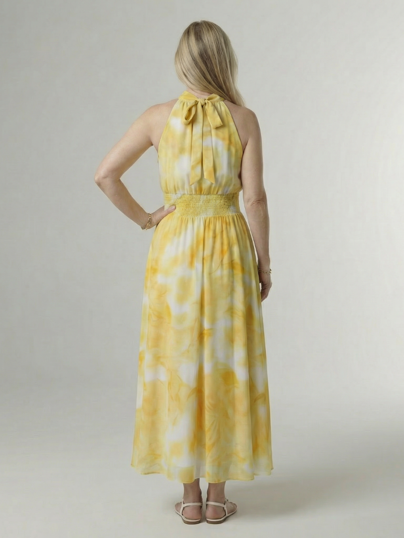 Sylin | Gerafftes Midikleid mit Halfter