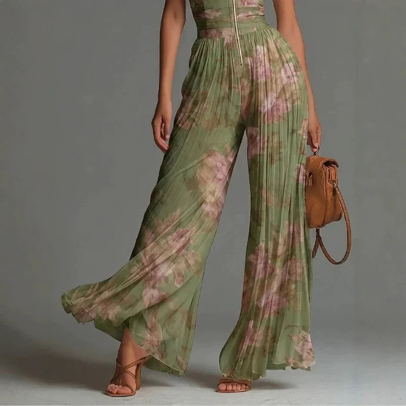ÉLAN – Skulpturaler Plissee-Jumpsuit