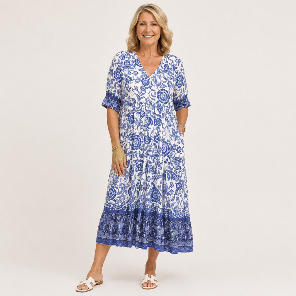Keisha | Anmutiger V-Ausschnitt Floral
