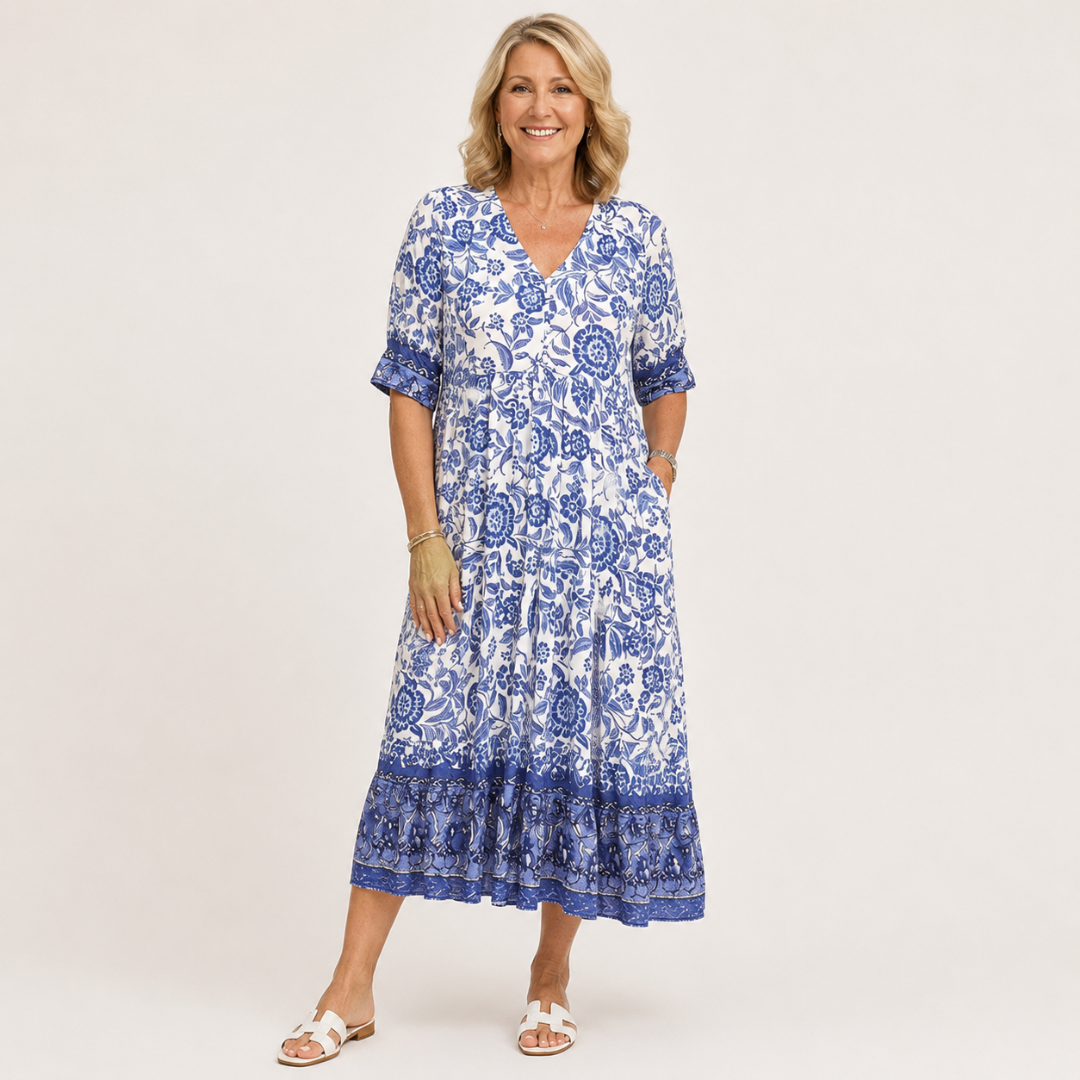 Keisha | Anmutiger V-Ausschnitt Floral
