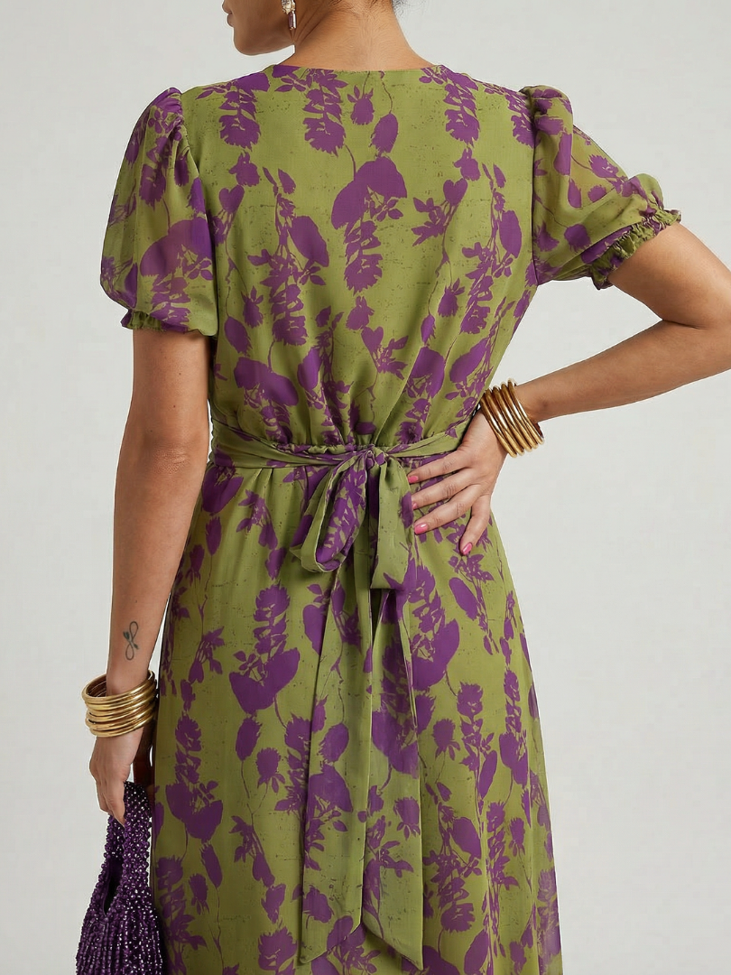 Virel | Entspanntes Midikleid mit Blumenmuster