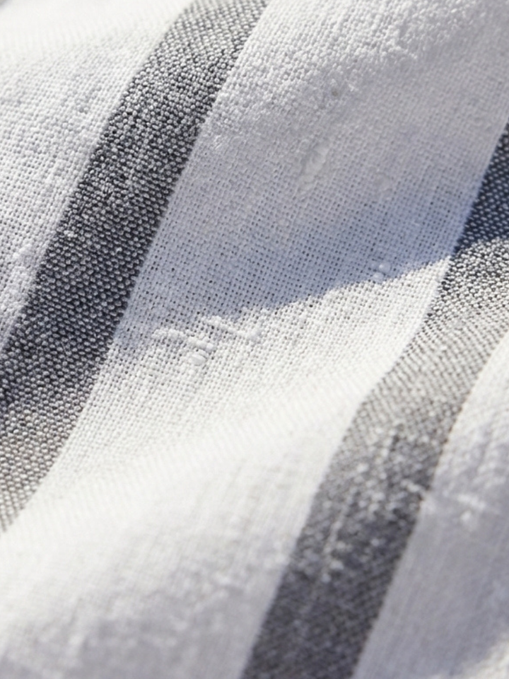 Elaris | Kurzärmeliges Gestreiftes Midikleid mit Krawattenausschnitt