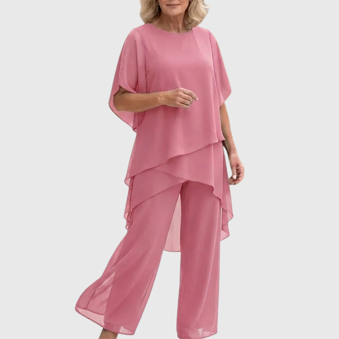 Linda | Set aus drapierten Palazzo-Hosen