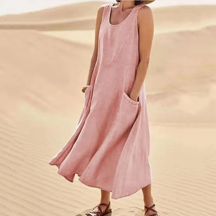 Liesel | Ärmelloses Kleid mit Taschen
