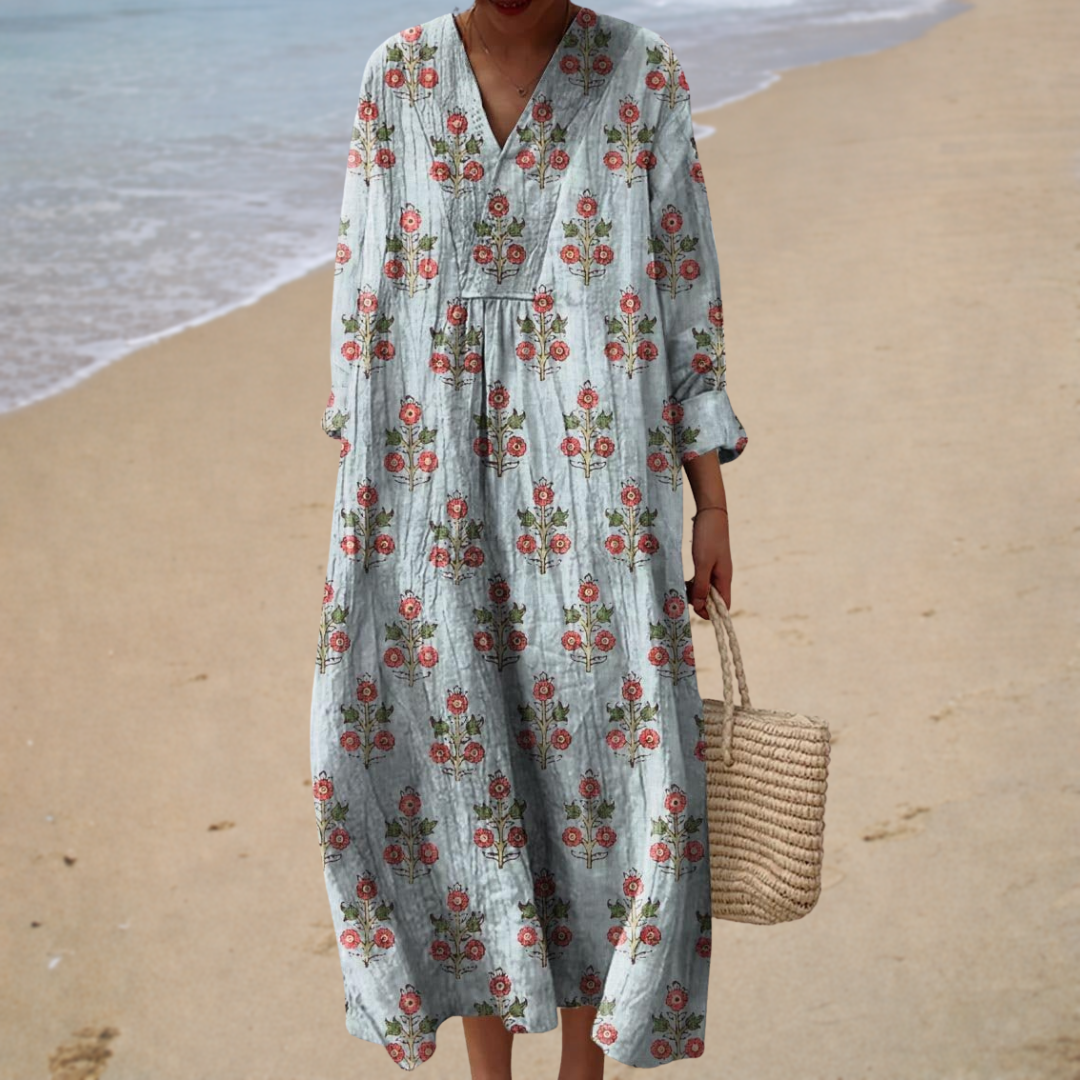Élodie | Langes Kleid mit Blumenmuster Vintage