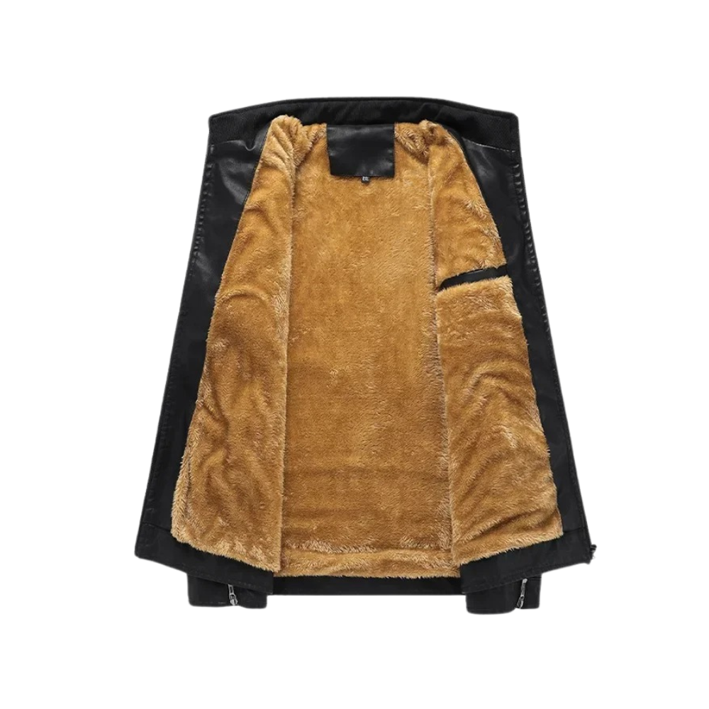 Loris® | Retro-Lederjacke mit Fleece-Futter