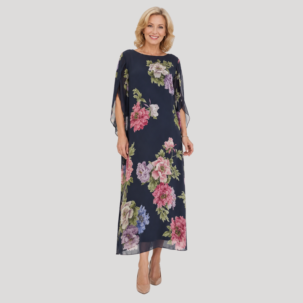 Elowen™ | Midnight Bloom Maxikleid