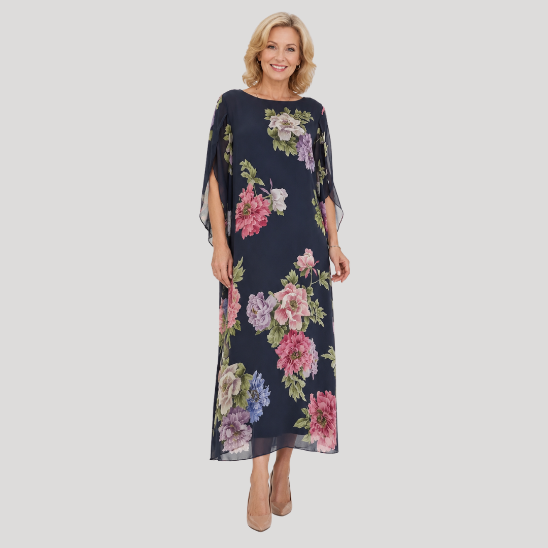 Elowen™ | Midnight Bloom Maxikleid
