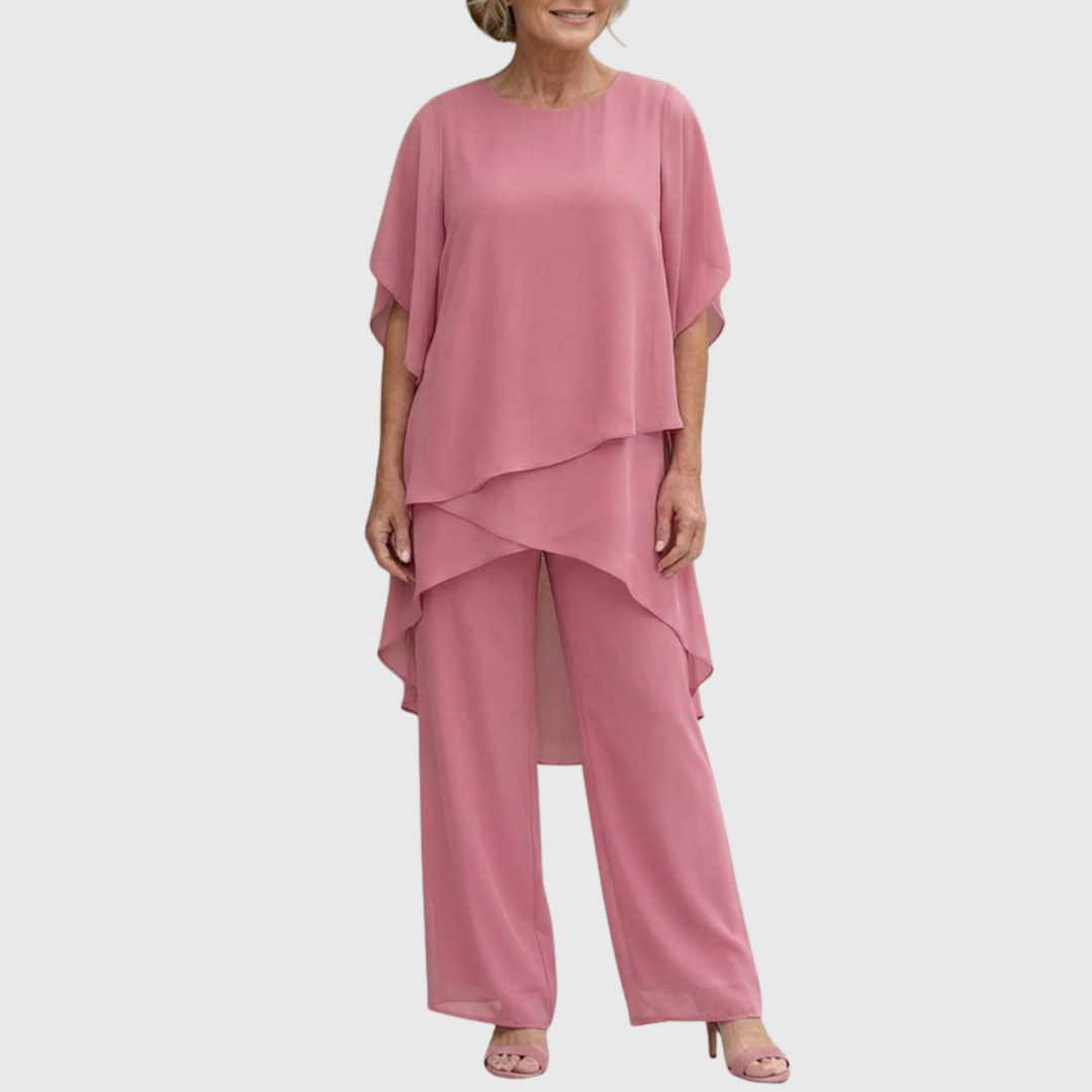 Linda | Set aus drapierten Palazzo-Hosen