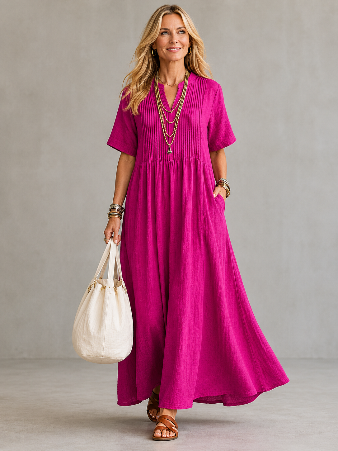 Nathalia™ | Plisseekleid