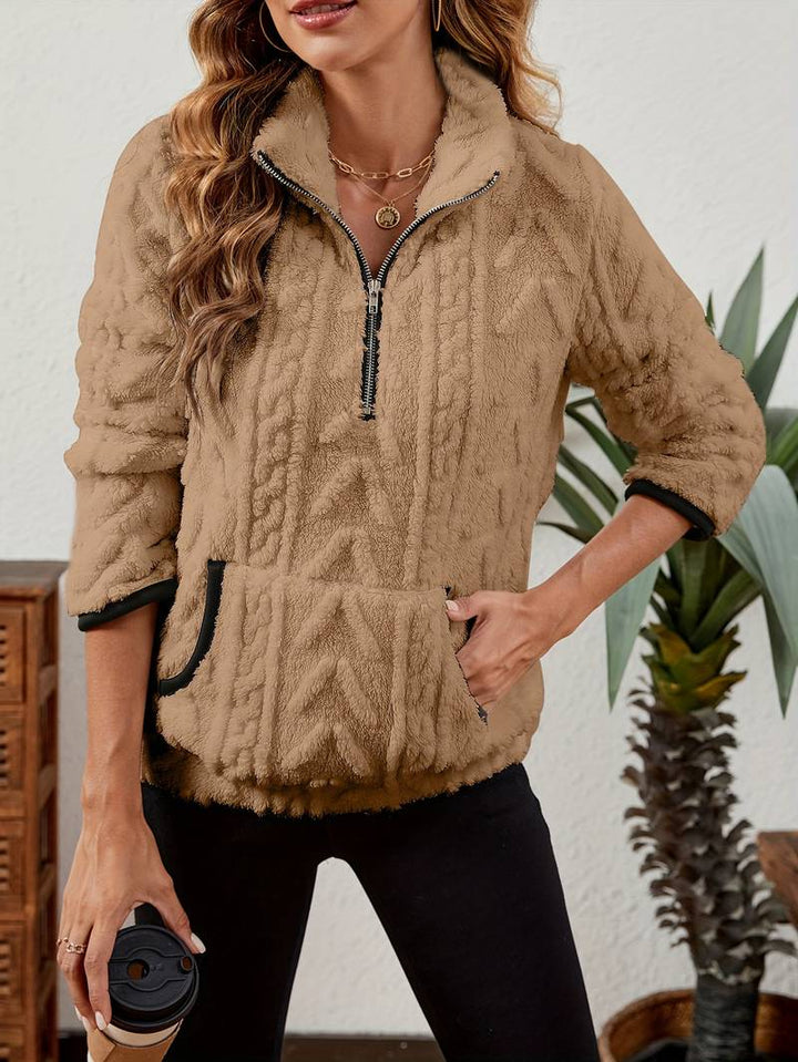 Naama – Stilvoller Half-Zip-Pullover mit Tasche