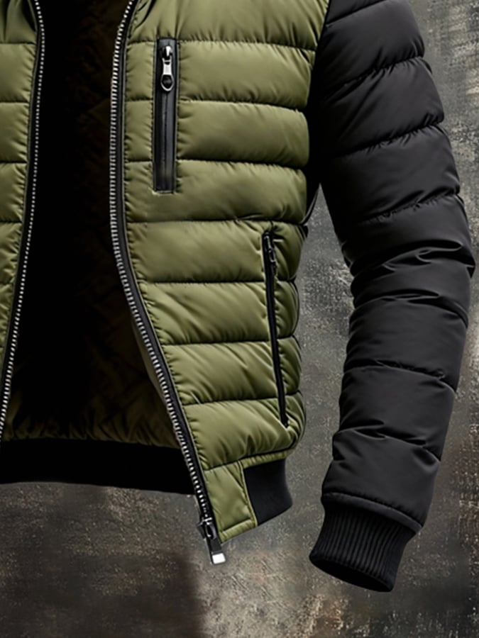 VISTERO™ | GESTEPPTE HERRENJACKE MIT REISSVERSCHLUSS – MODERNER SCHNITT