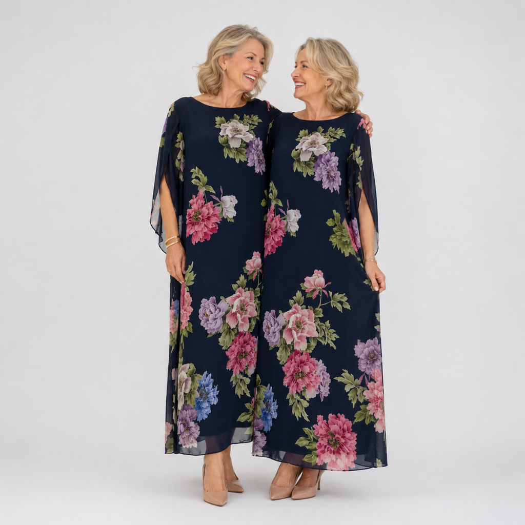 Elowen™ | Midnight Bloom Maxikleid