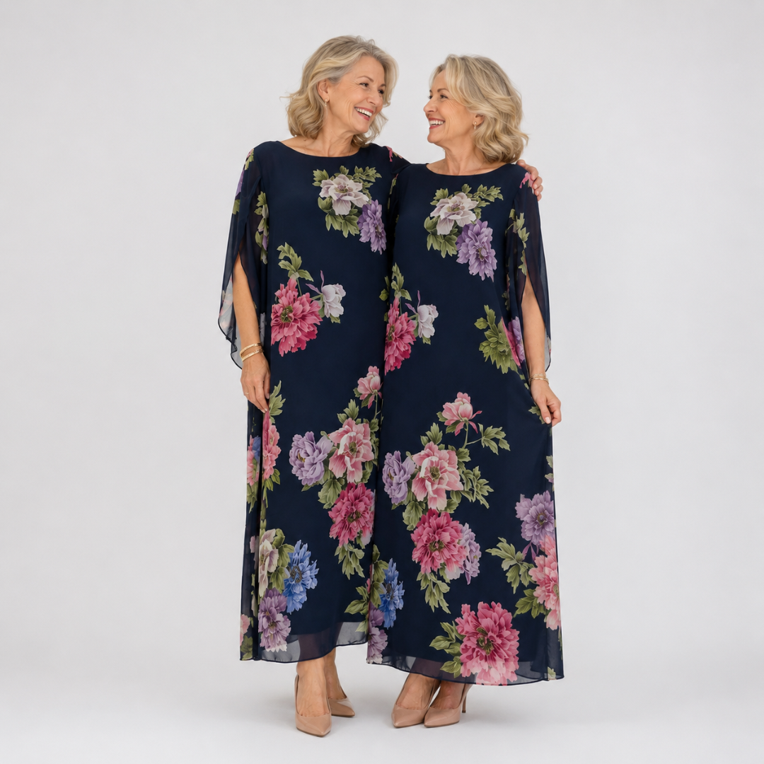 Elowen™ | Midnight Bloom Maxikleid