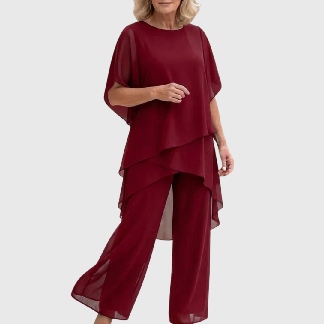 Linda | Set aus drapierten Palazzo-Hosen