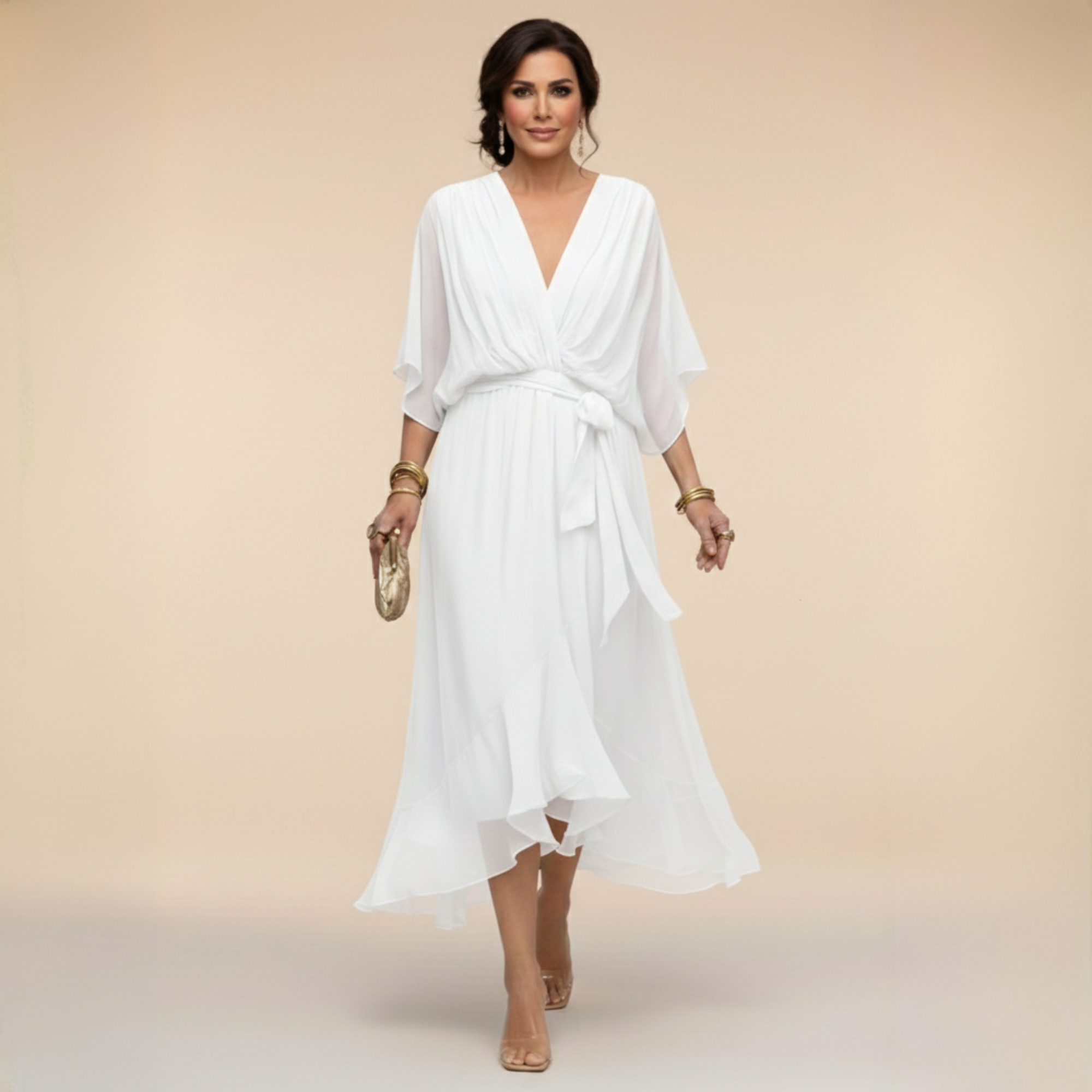 Monica | Kleid mit V-Ausschnitt