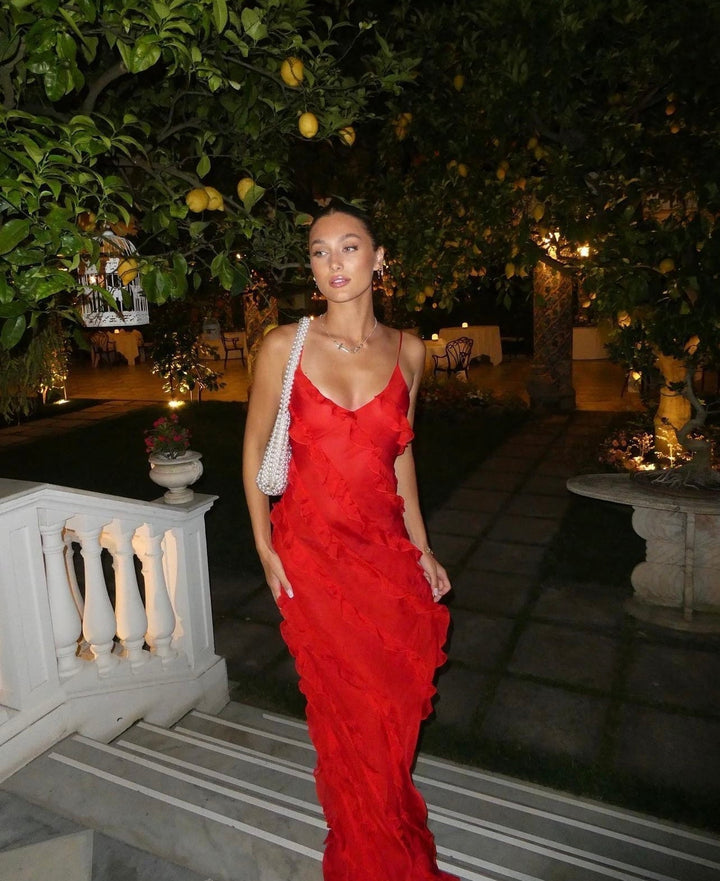 Eila™ | Maxikleid mit Rüschen