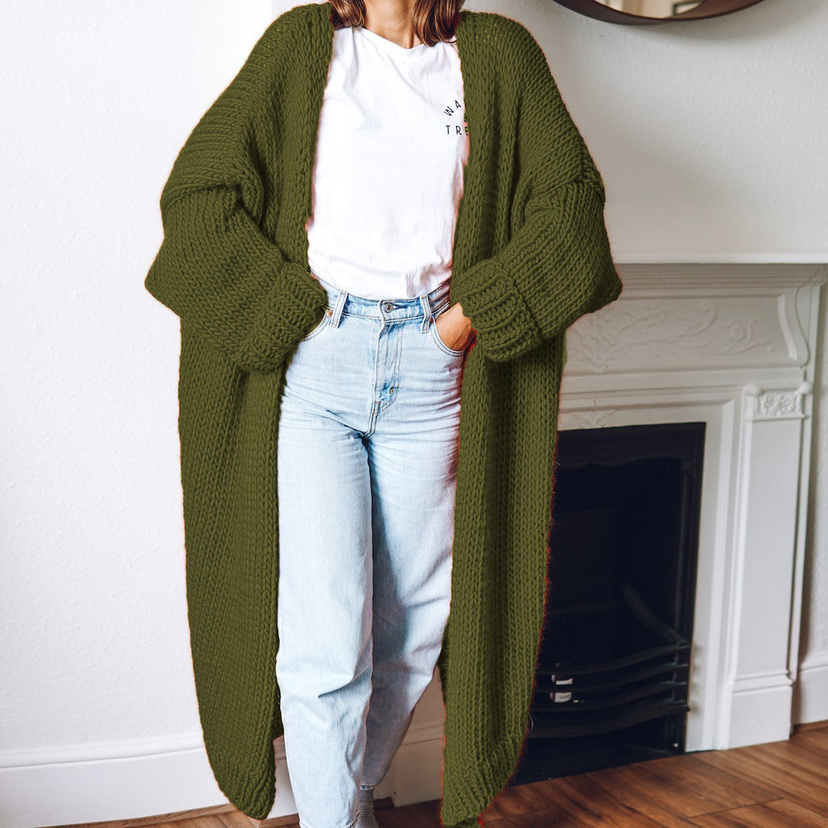 Sofia – Langer Strick-Cardigan mit lockerer Passform für Damen