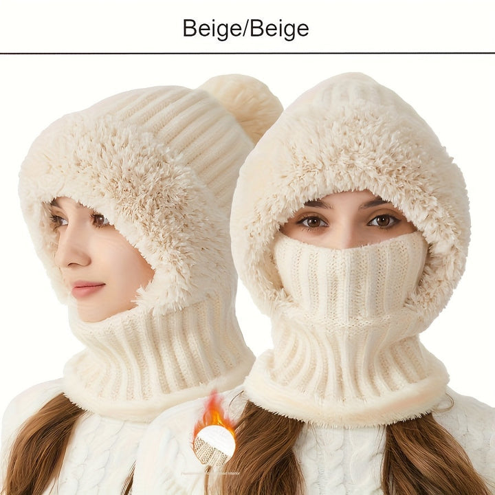 Emmerie – Gestrickte Mütze mit Nackenschutz (1+1 Gratis)