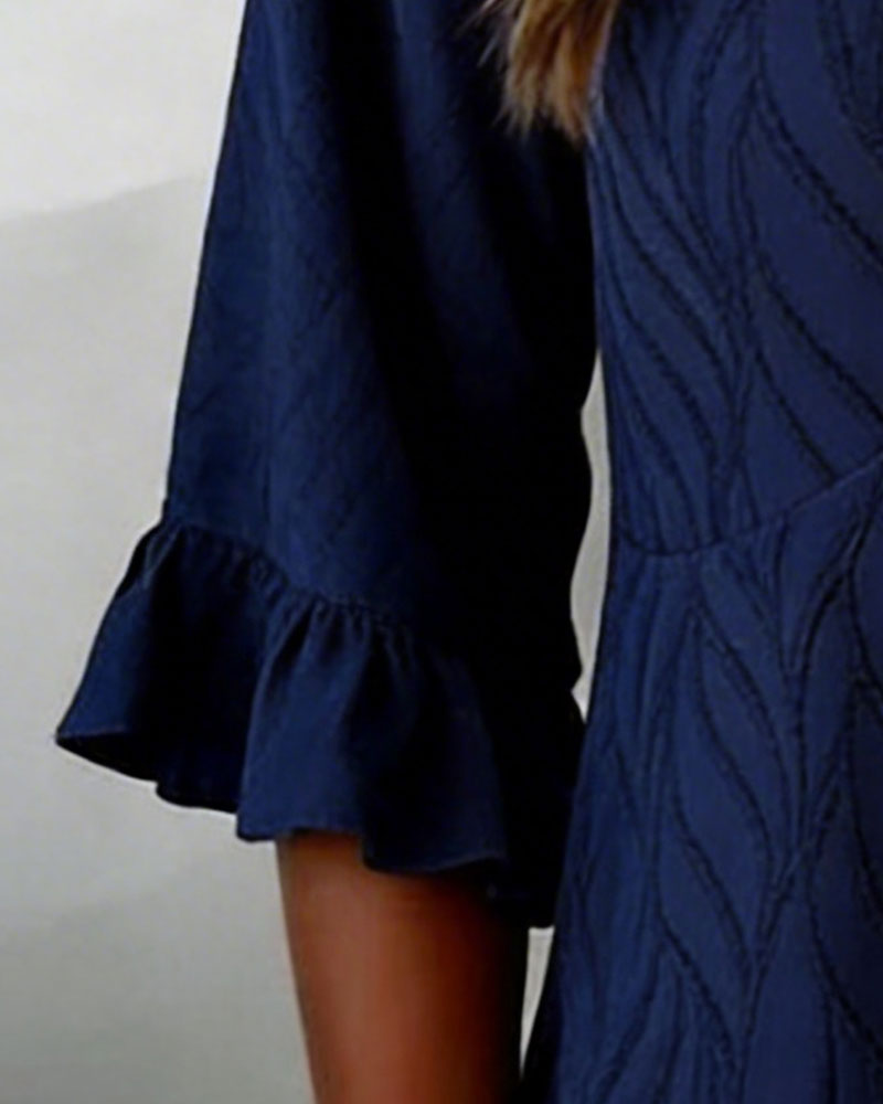 Strukturierte Bluse mit gerafftem Saum