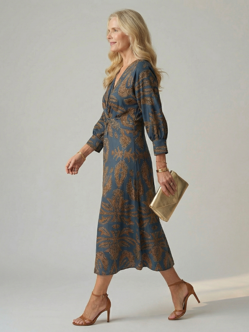 Lune | Midi-Kleid im Wickelstil