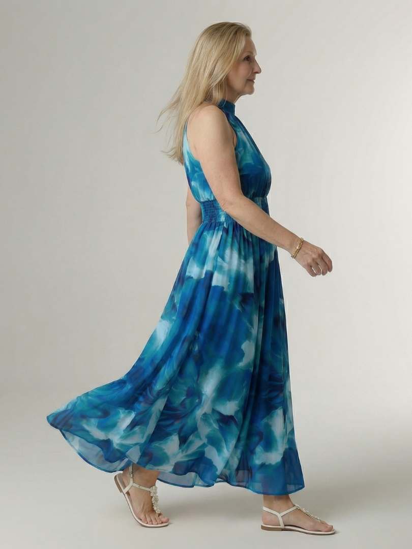 Sylin | Gerafftes Midikleid mit Halfter