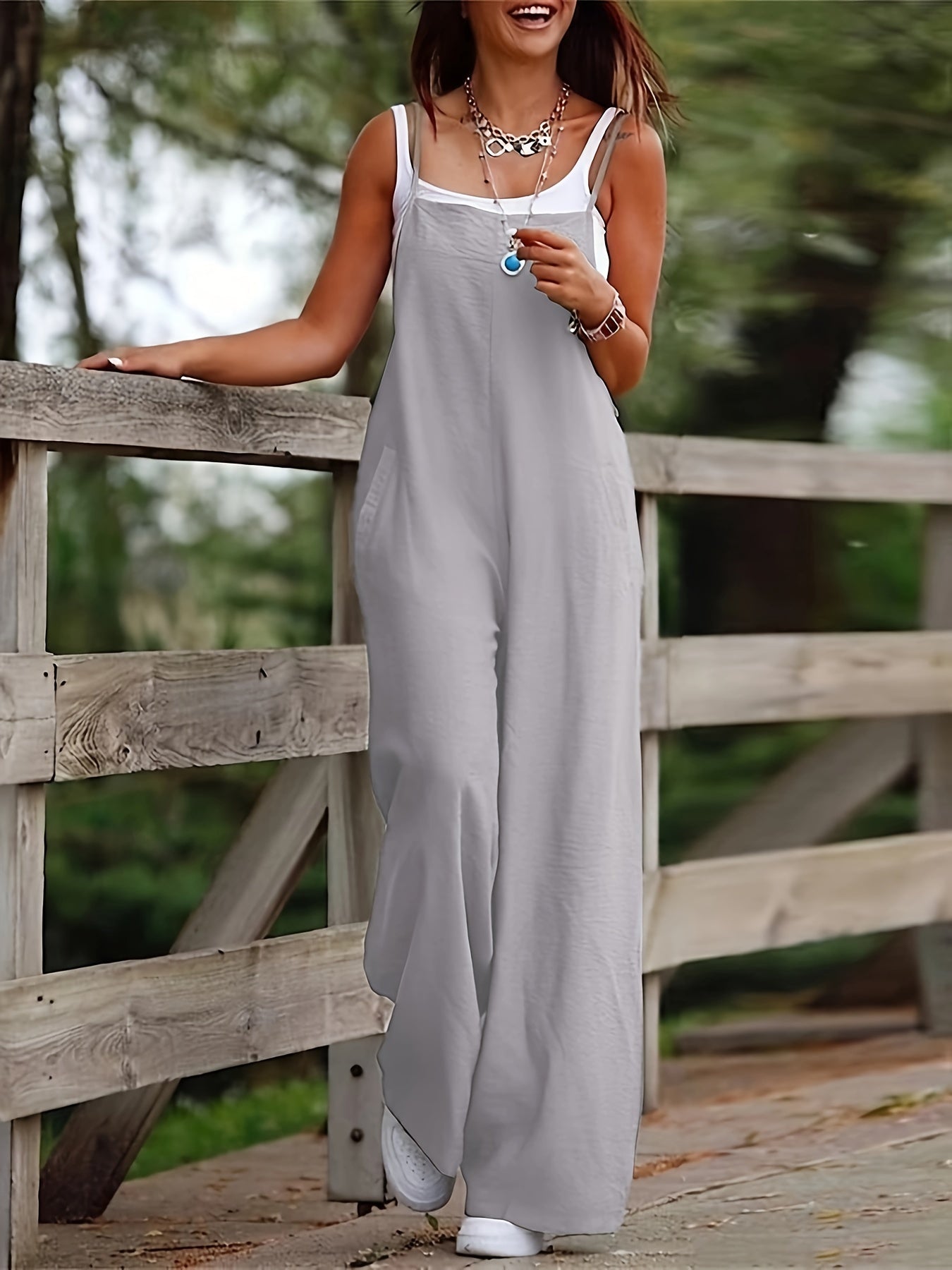 Eva | Einfarbiger Jumpsuit