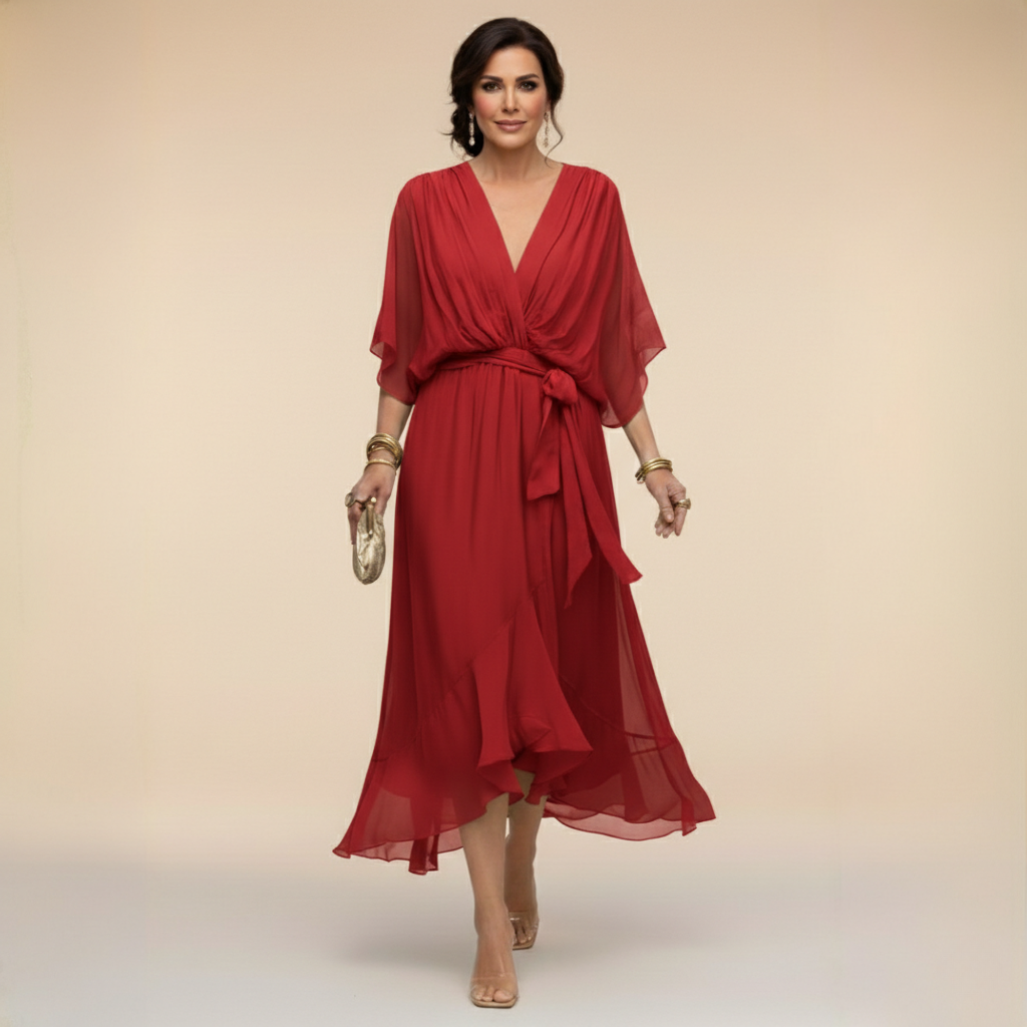 Monica | Kleid mit V-Ausschnitt